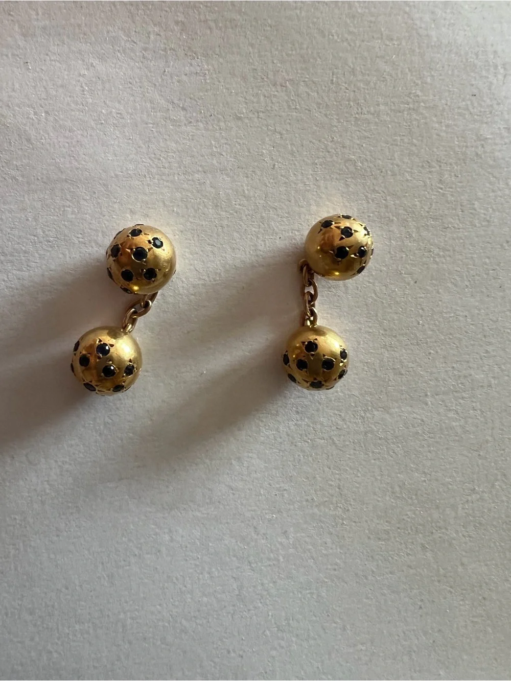 Van Cliff & Arpels 18 K yellow gold and blue sapphire  heavy